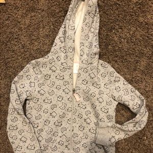 Youth girls heather grey hoodie